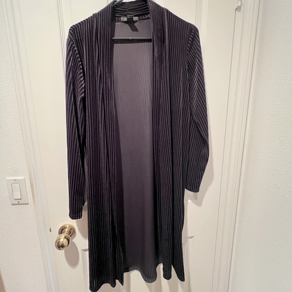 Forever 21 black velvet, sheer jacket. Size M. Worn once